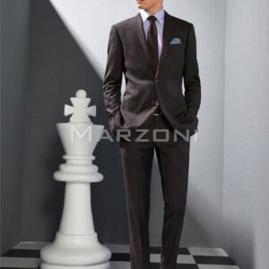Super 150s Charcoal Blue Plaid Made-to-Measure Wool Suit