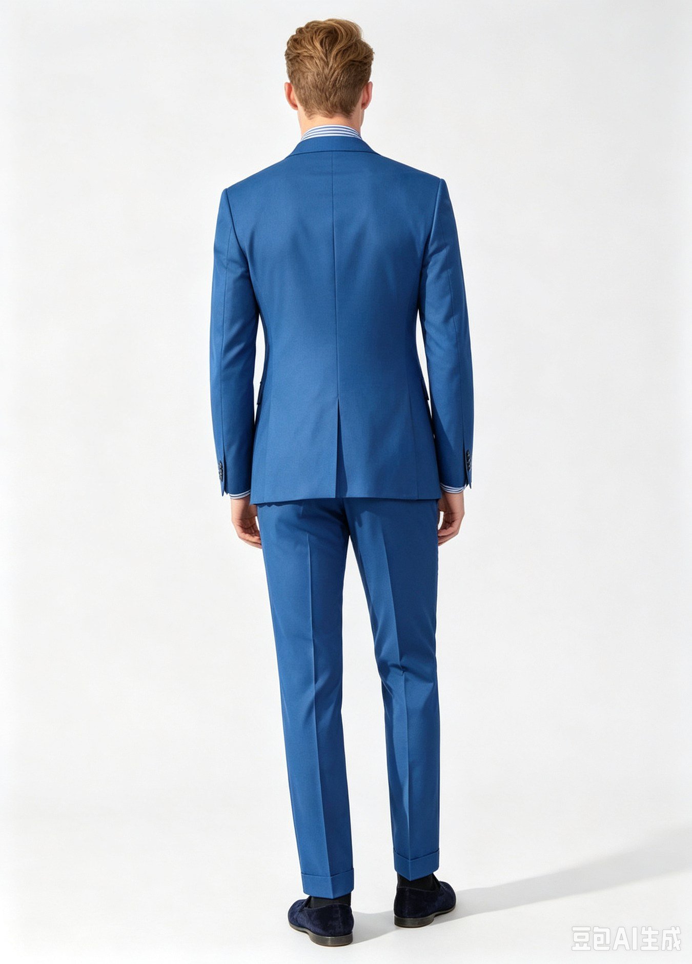 Royal Blue Super 150s Wool Three-Piece Made-to-Measure Suit - Image 6