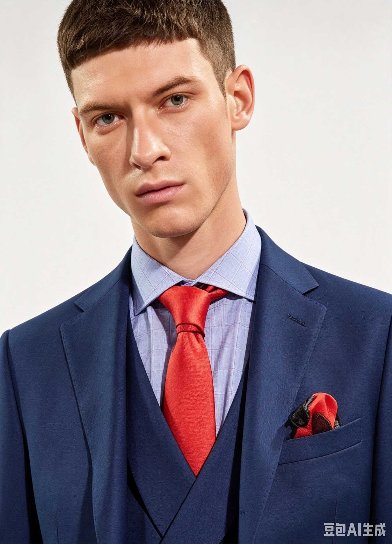 Navy Super 150s Wool Three-Piece Made-to-Measure Suit - Image 7