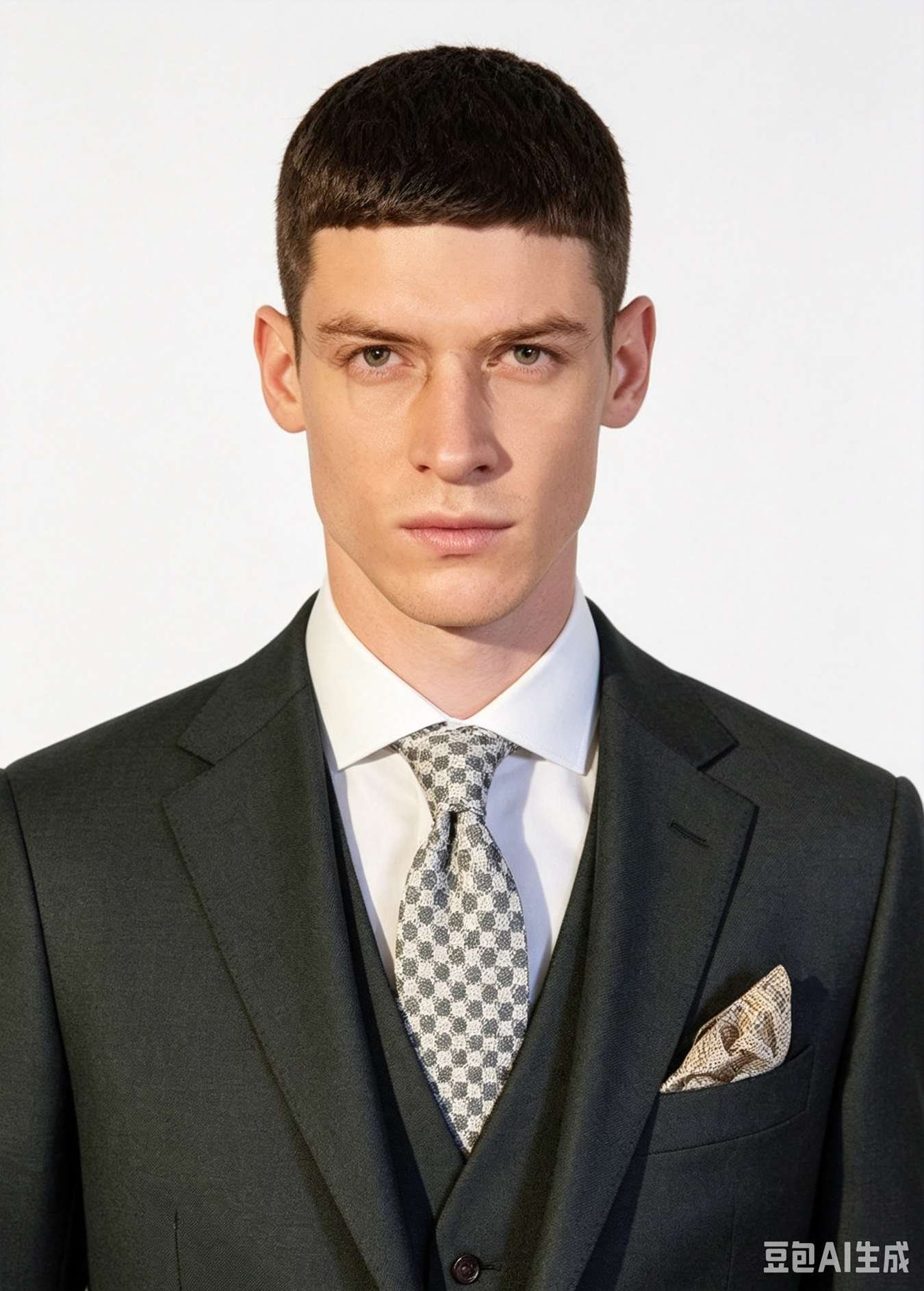 100% Wool Dark Charcoal Grey Three-Piece Made-to-Measure Wool Suit - Image 7
