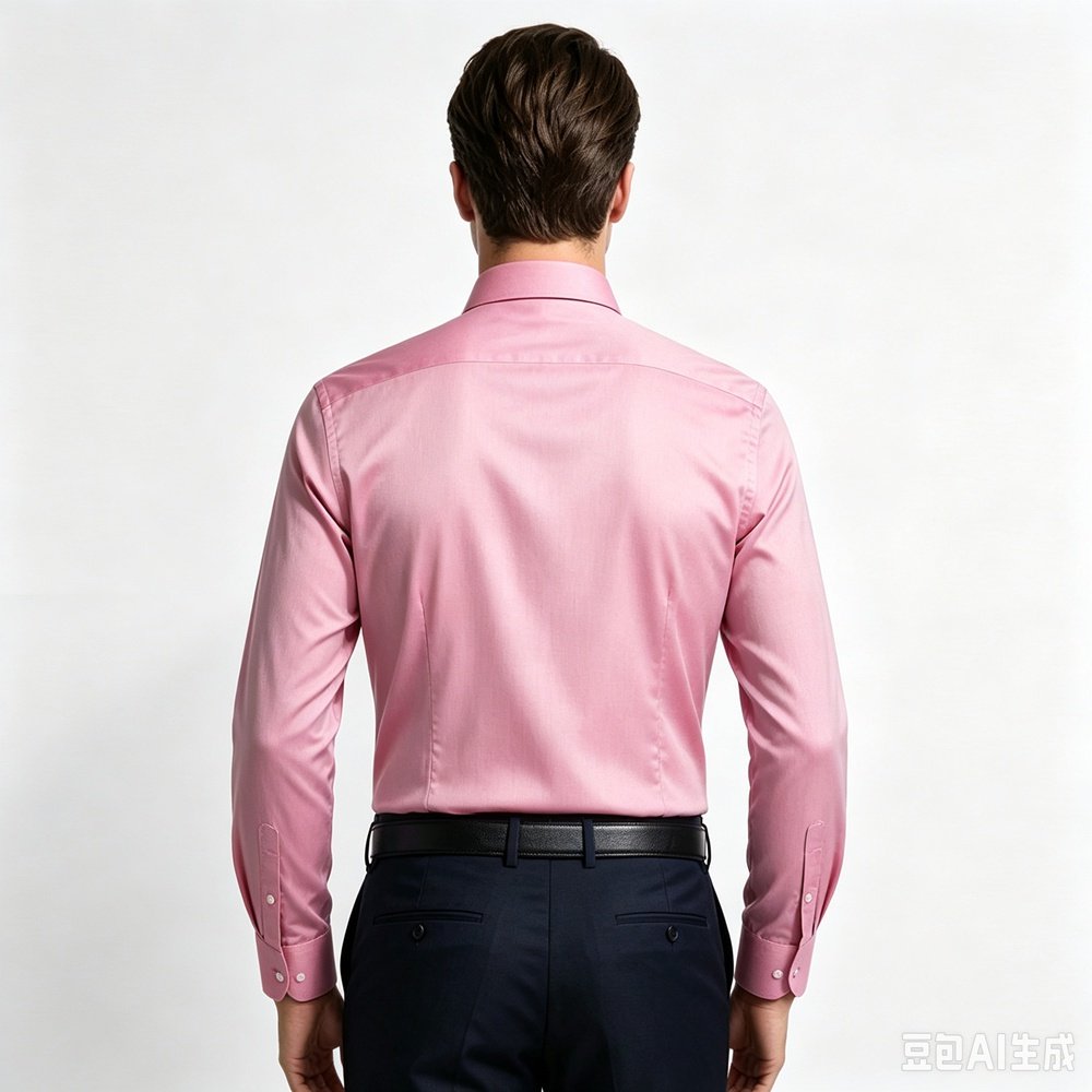 Men's Light Pink Cotton Twill Made-to-Measure Shirt - Image 3