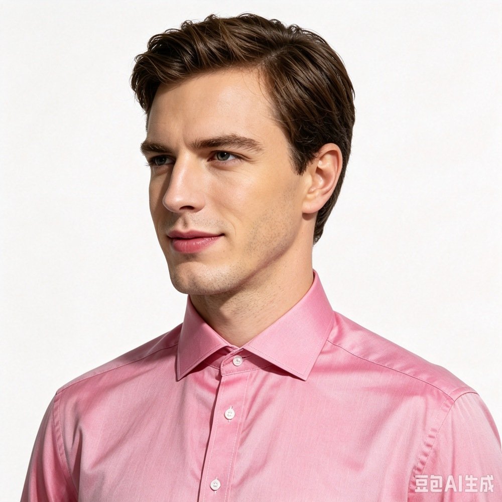 Men's Light Pink Cotton Twill Made-to-Measure Shirt - Image 4