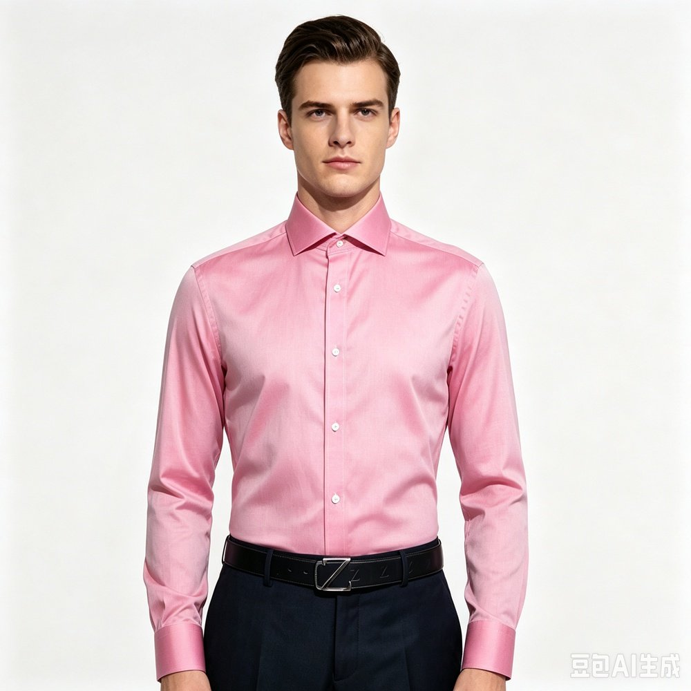 Men's Light Pink Cotton Twill Made-to-Measure Shirt