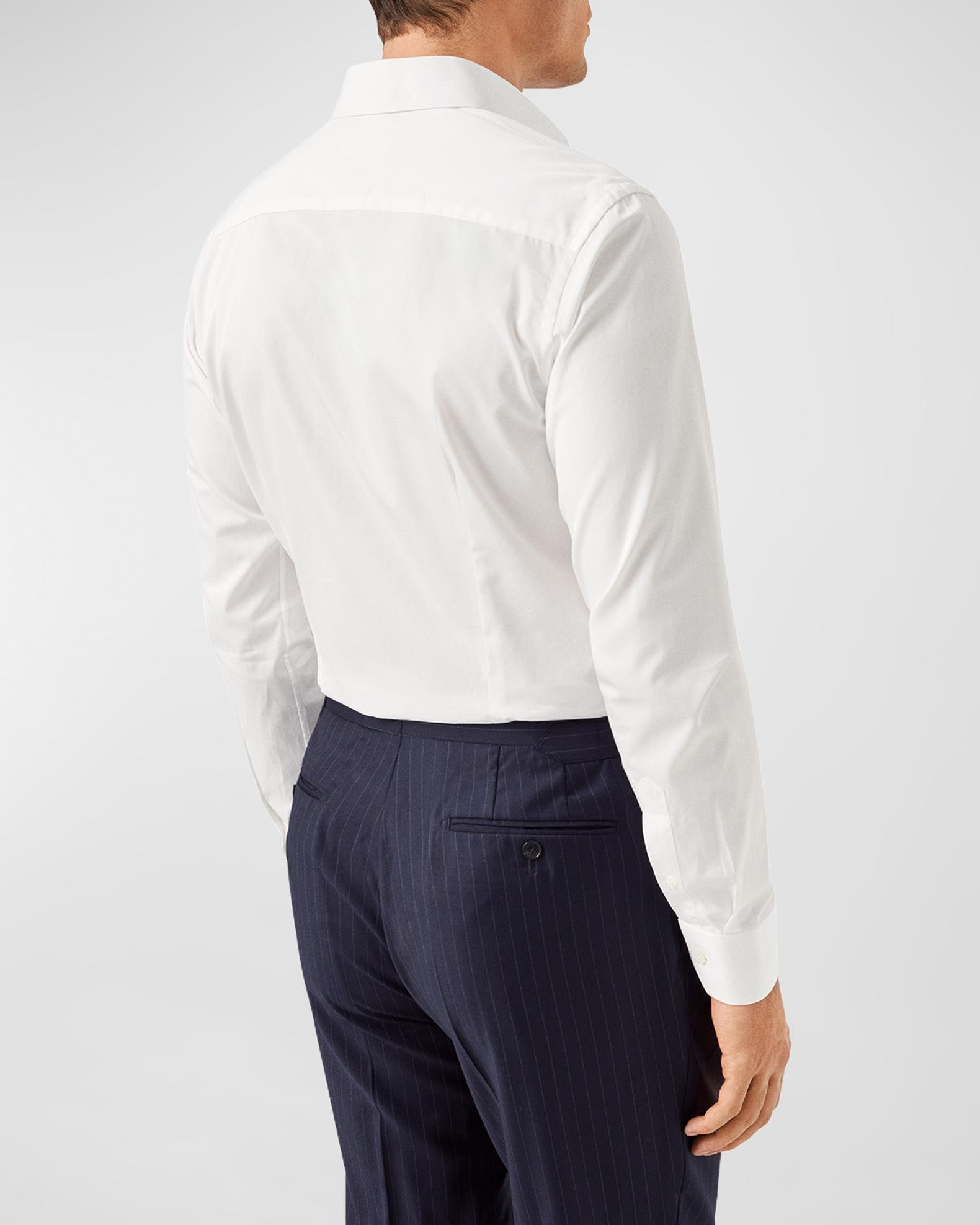 Men's Contemporary Fit Elevated Twill White Shirt - Image 2