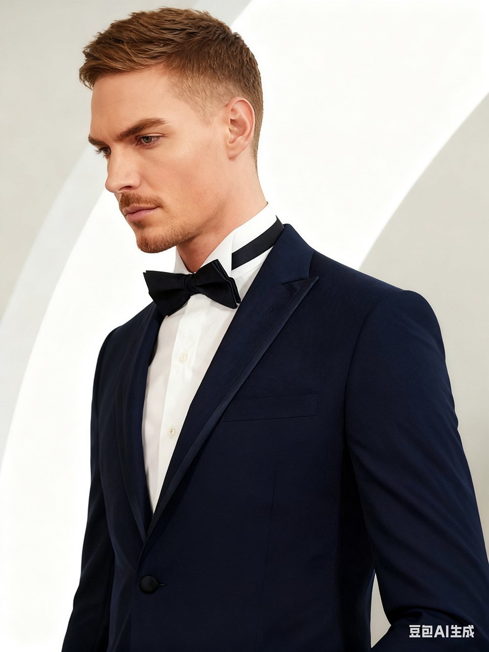 Super 150s Navy Three-Piece Made-to-Measure Wool Suit - Image 3