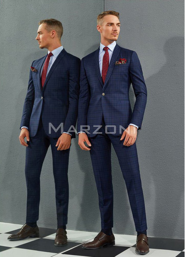 Super 150s Navy Three-Piece Made-to-Measure Wool Suit - Image 6