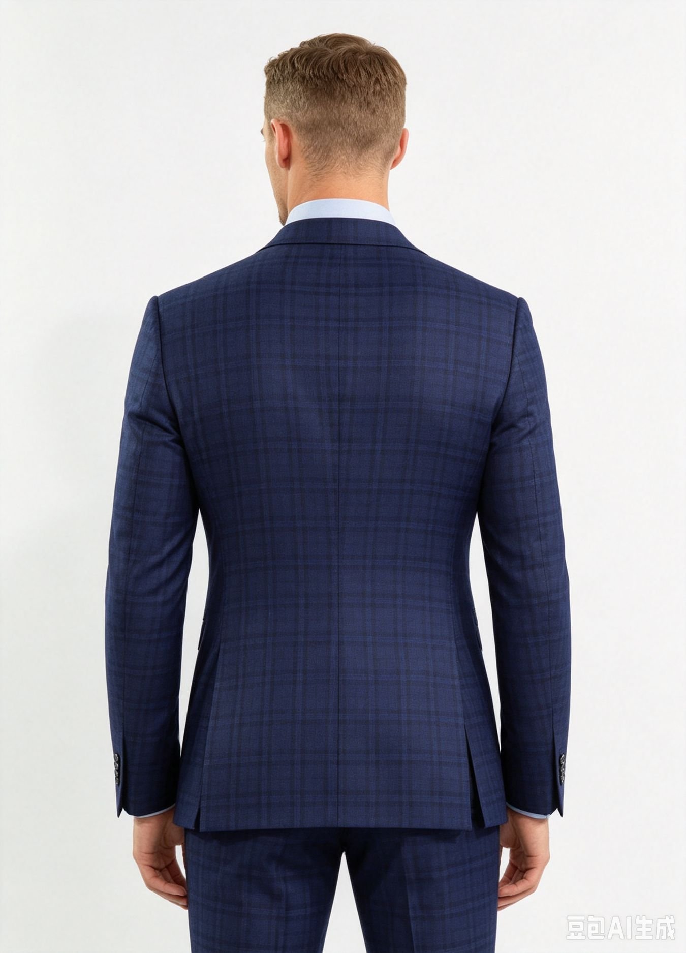 Super 150s Navy Three-Piece Made-to-Measure Wool Suit - Image 3