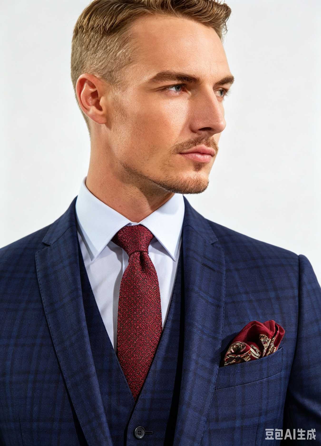 Super 150s Navy Three-Piece Made-to-Measure Wool Suit - Image 4