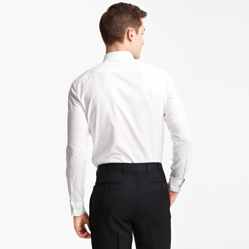 White Made-to-Measure Cotton Shirt - Image 2